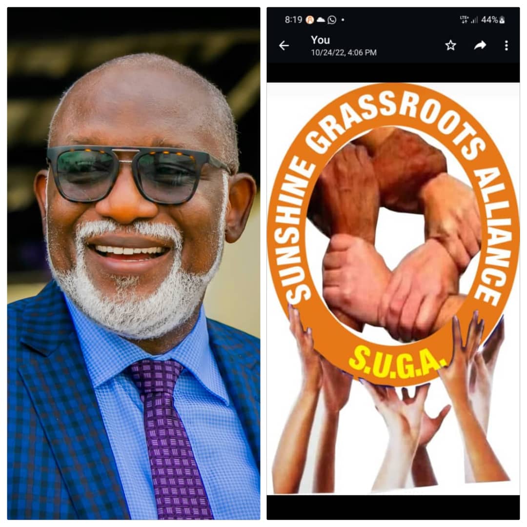 SUNSHINE GRASSROOTS ALLIANCE (SUGA) FELICITATES GOVERNOR OLUWAROTIMI AKEREDOLU ON SAVE ARRIVAL