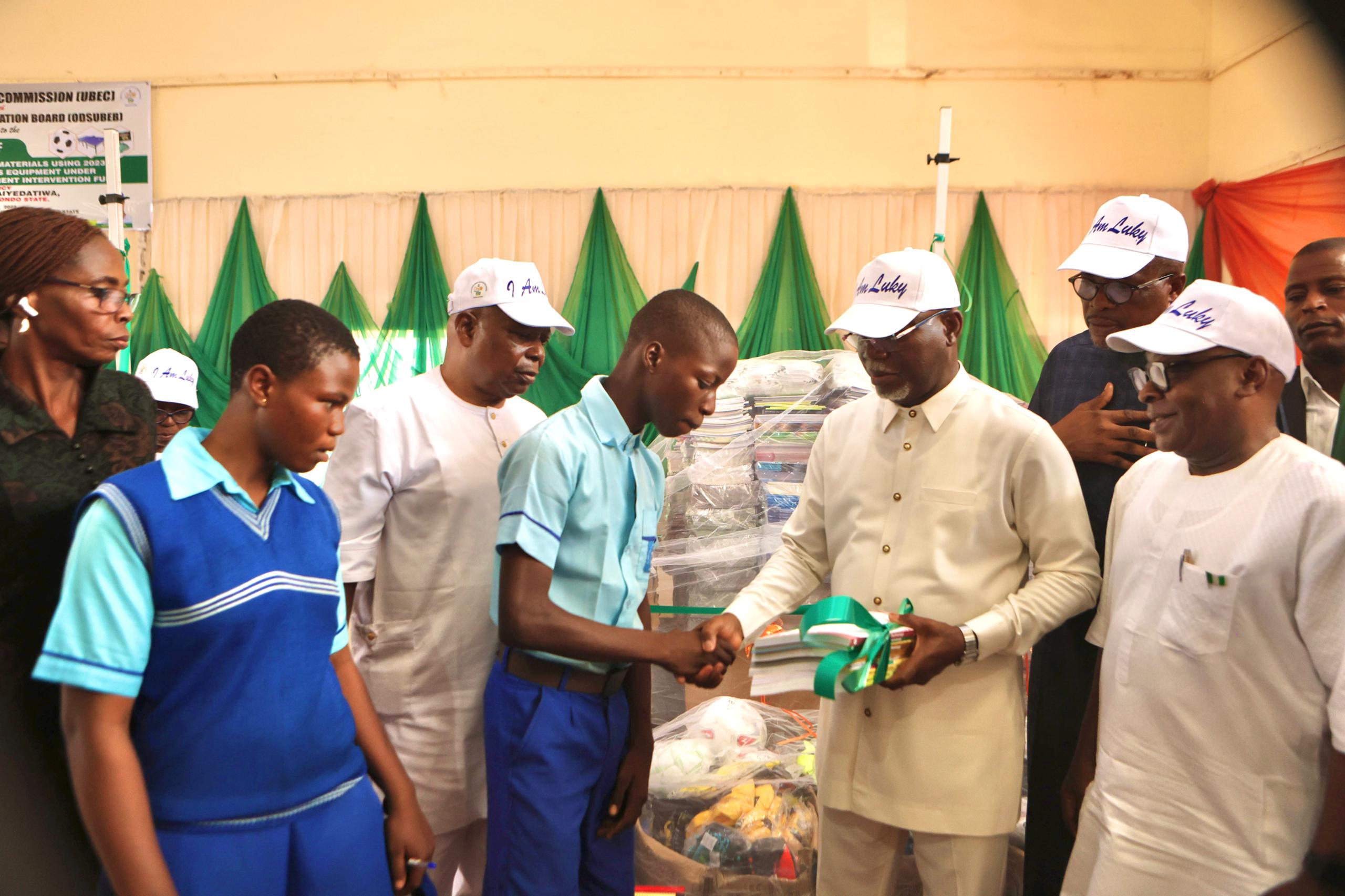 GOV AIYEDATIWA FLAGS OFF DISTRIBUTION OF BOOKS, TABLETS, SPORTS EQUIPMENT TO PUBLIC SCHOOLS