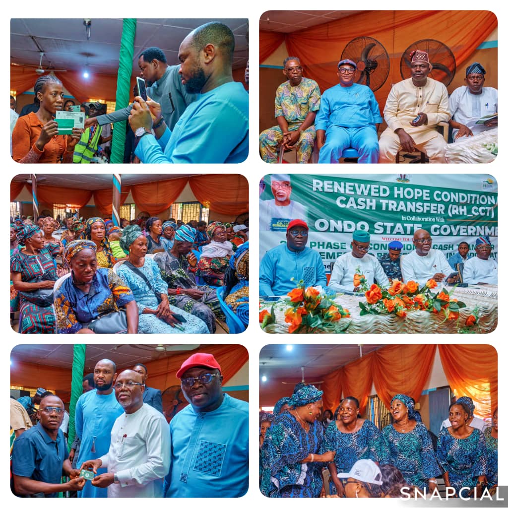 GOV AIYEDATIWA LAUNCHES FG’S N1.2B CONDITIONAL CASH TRANSER IN ONDO STATE
