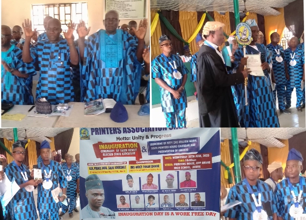A New Dawn for Ondo State Printers: Mr. Patrick Adeleye Inaugurated as President in a Grand Ceremony