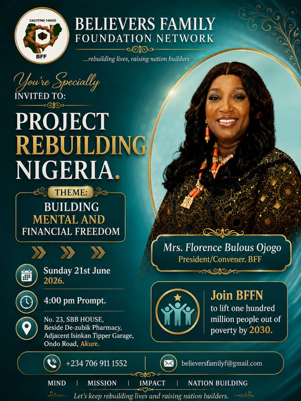 Focus Magazine Honours Mrs. Bulous Florence Ojogo with Excellence Award in Entrepreneurship and Human Empowerment